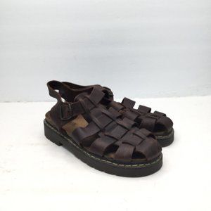 NC Club by Nicole Sandal Women Size 10 Dark Brown Sling Back Buckle Strap